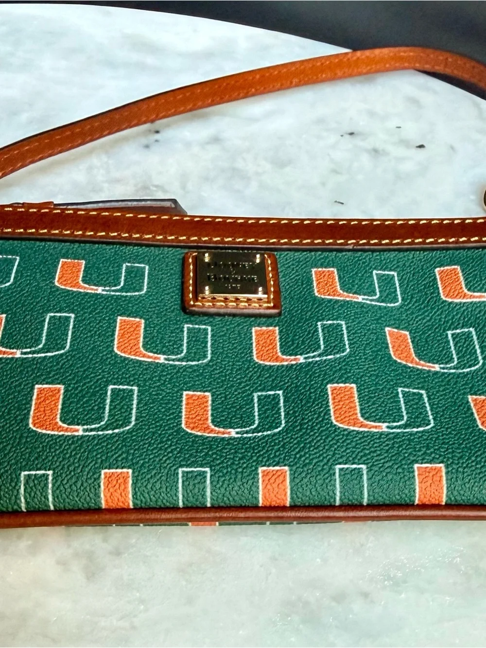 NWT Dooney & Bourke University of Miami Wristlet
